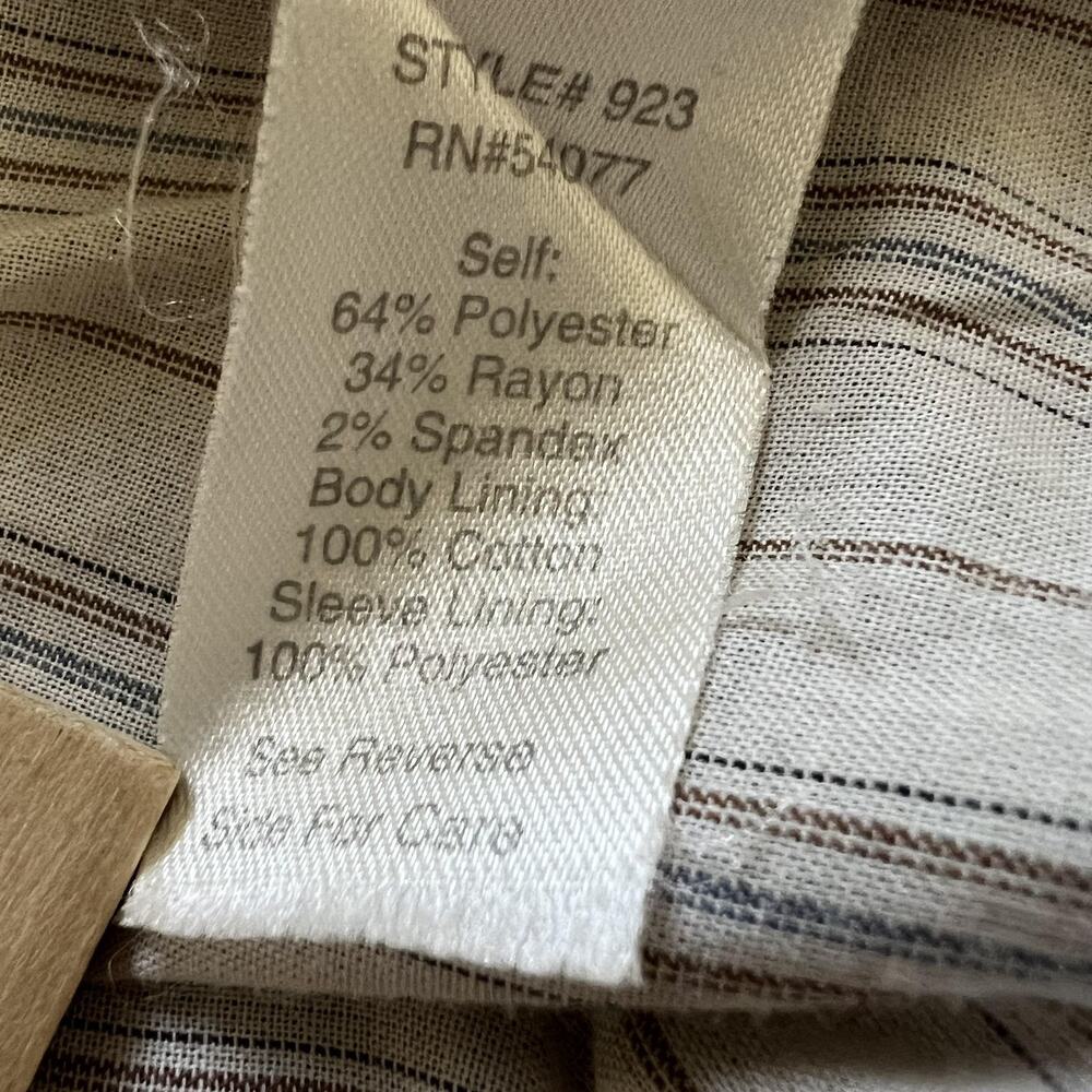 Cabi Blazer Womens 4 Brown Black Single Button 3/4 Sleeve Ruched Casual Career - Picture 9 of 16